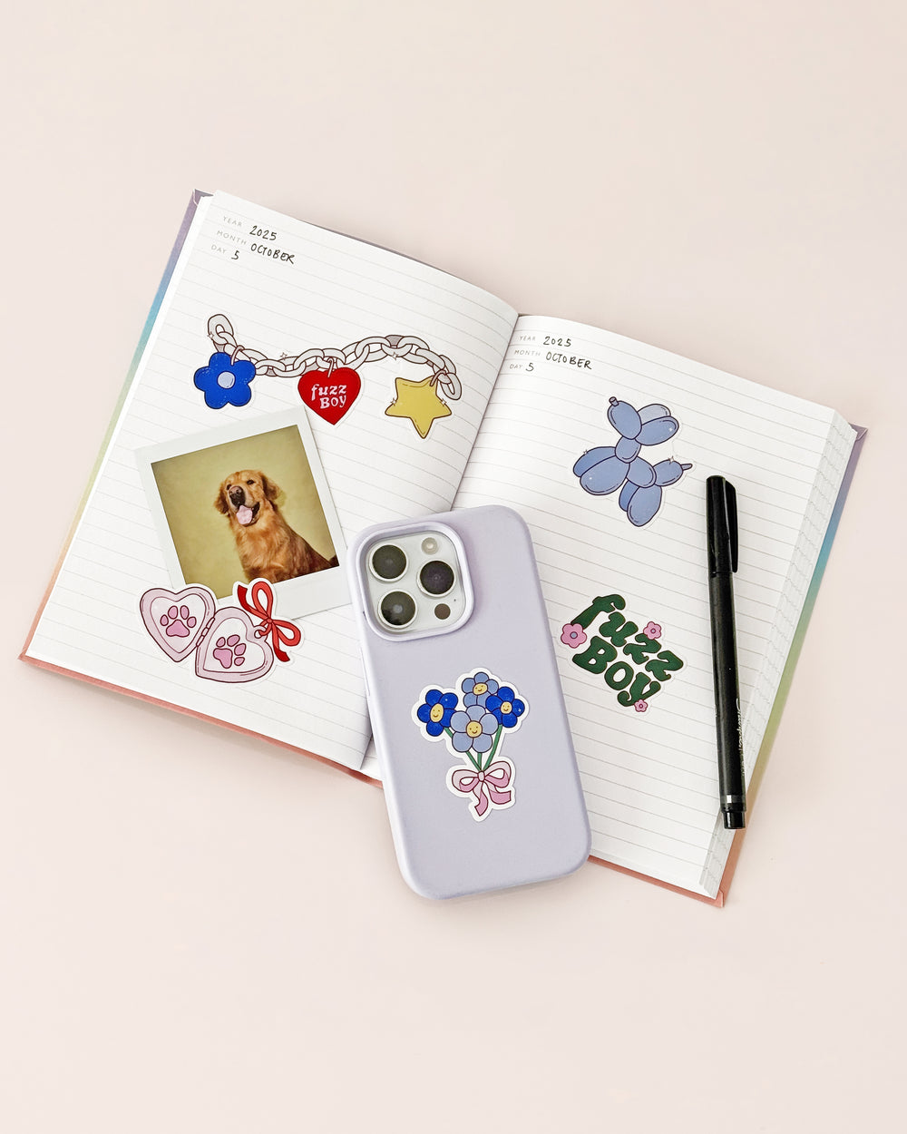 Fuzzboy Originals – Vinyl Die-Cut Decorative Sticker Sheet